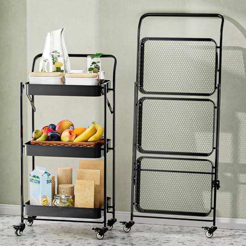 Save 50% on JAQ Foldable Rolling Cart for Office & Garage
