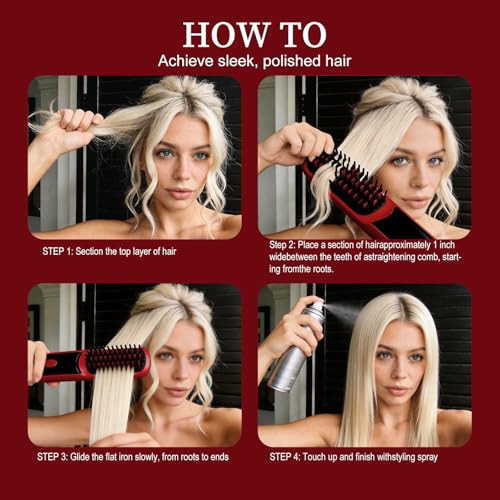 Save 30% on KNISUZ Go Brush Pro 2026 Portable Hair Straightener - Image 6