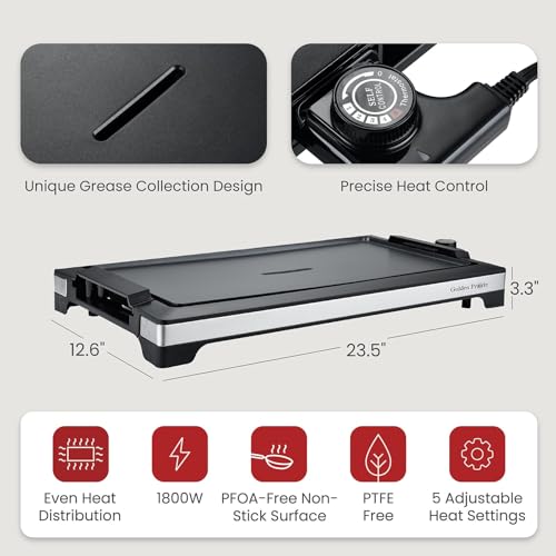 Save 12% on GOLDEN PRAIRIE 20-Inch Electric Griddle - Image 5