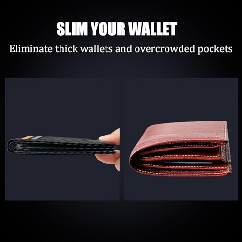 50% Off Slim RFID Leather Wallet for Men - Gift for Dad - Image 4
