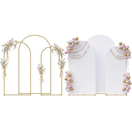 Save 44% on Toolterritary 3-Piece Metal Arch Backdrop Stand Set