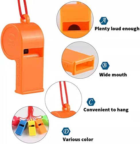 50% Off WSYUB 72-Piece Plastic Whistles with Lanyards - Image 3