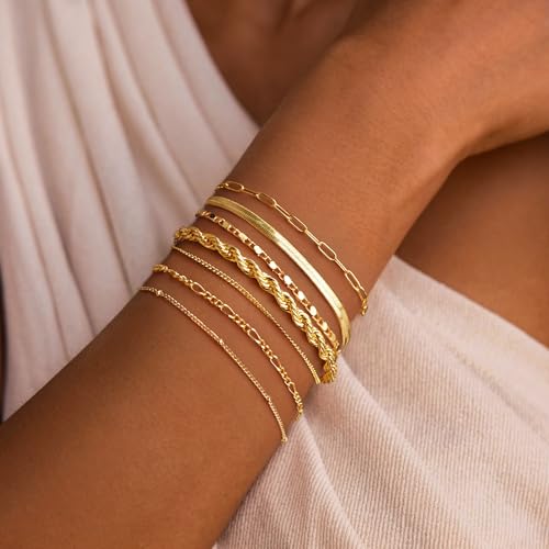 Gokeey 7-Piece Gold Plated Bracelet Set for Women - $13.99 - Image 3