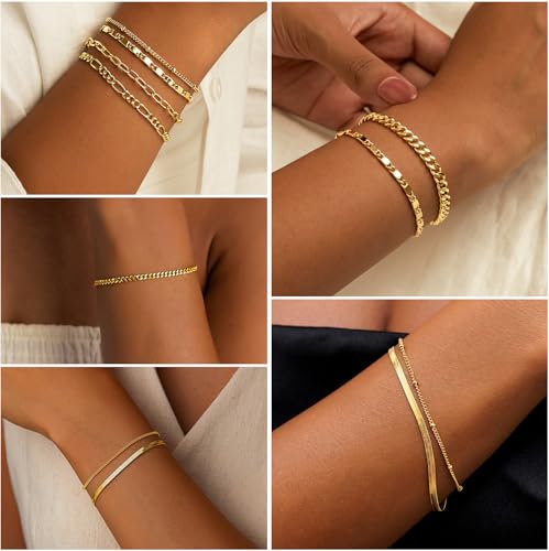 Gokeey 7-Piece Gold Plated Bracelet Set for Women - $13.99 - Image 6