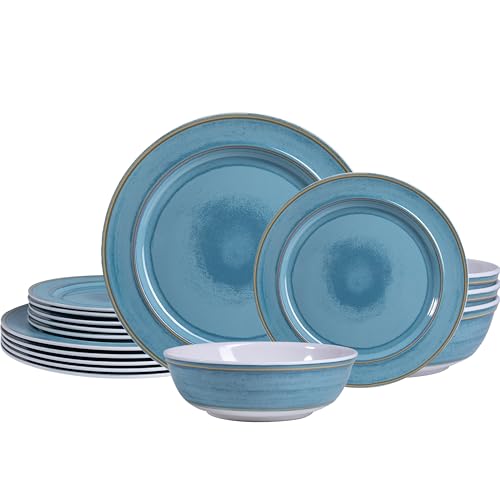 50% Off ZAROCRUS 18-Piece Melamine Dinnerware Set
