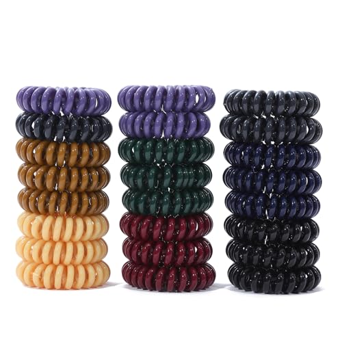 Save 50% on 24-Pack Spiral Hair Scrunchies for Women & Kids