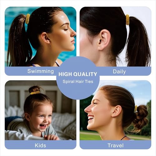 Save 50% on 24-Pack Spiral Hair Scrunchies for Women & Kids - Image 5