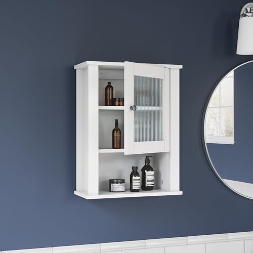 52% Off RiverRidge Bathroom Wall Cabinet with Reeded Glass - Image 2