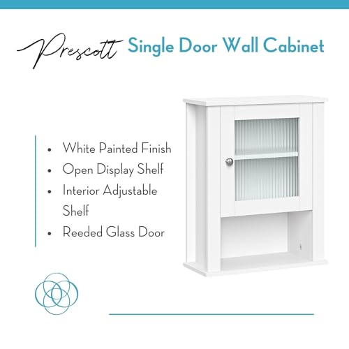 52% Off RiverRidge Bathroom Wall Cabinet with Reeded Glass - Image 5