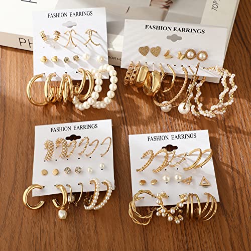 12% Off 36-Pair Gold Earrings Set for Women - Image 6