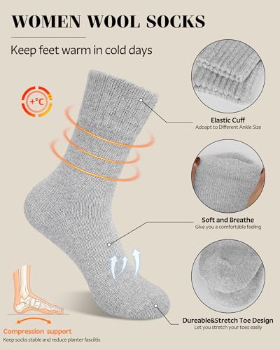 Save 42% on YSense Women's Warm Wool Blend Winter Socks - Image 2