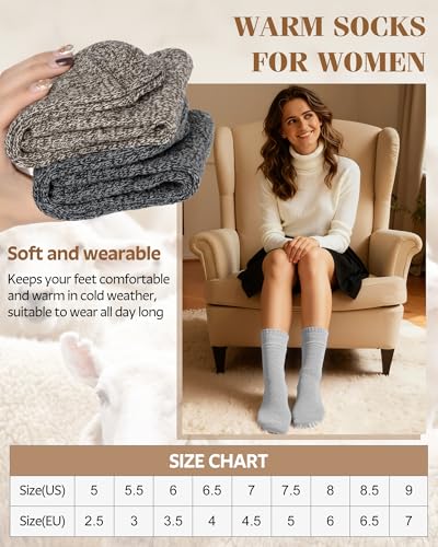 Save 42% on YSense Women's Warm Wool Blend Winter Socks - Image 4