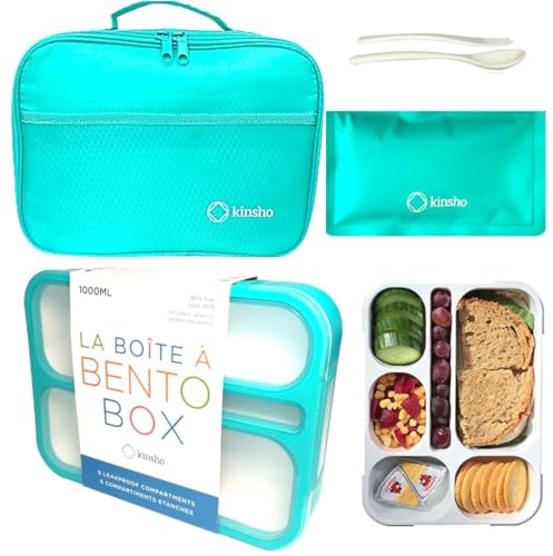 Insulated Bento Box Lunch Set with Bag & Ice Pack for Kids & Adults