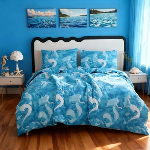 SDY Mermaid Comforter Set Twin - Soft Bedding for Kids