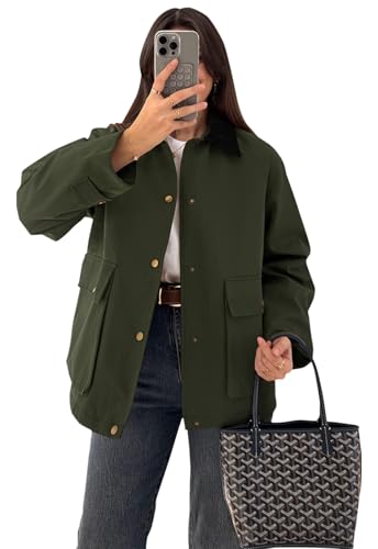 RomMoon Women's Casual Cargo Jacket - Lightweight & Versatile