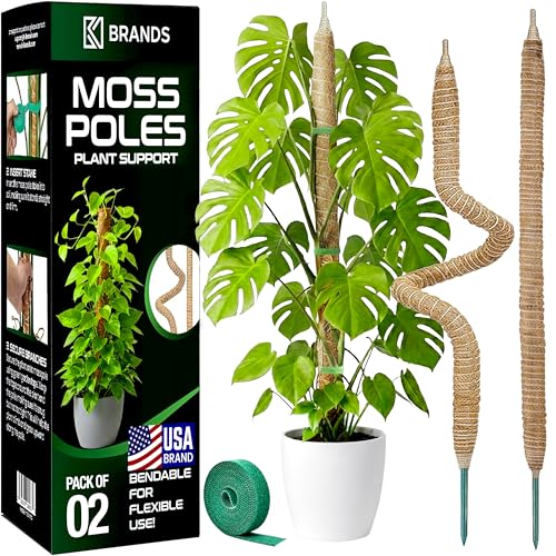 38% Off 2-Pack Bendable Moss Poles for Climbing Houseplants