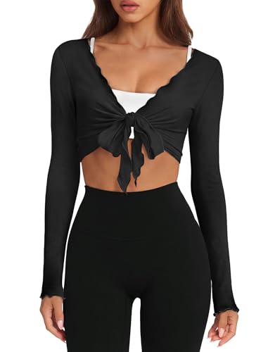 38% Off NIASHOT Women's Long Sleeve Wrap Top for Pilates - Image 2