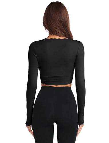 38% Off NIASHOT Women's Long Sleeve Wrap Top for Pilates - Image 3