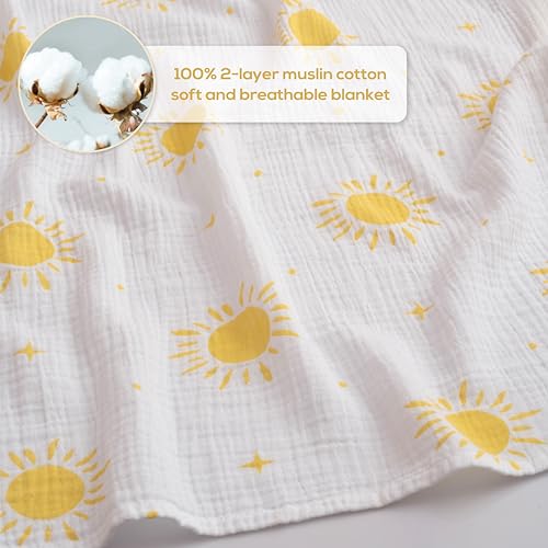 50% Off LILY O LAUREL Muslin Swaddle Baby Blankets, Pack of 2 - Image 3
