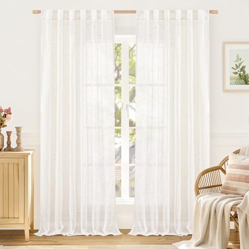 Save 34% on LAMIT Natural Linen Semi Sheer Curtains