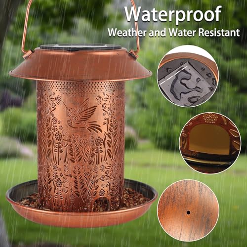30% Off Solar Lantern Bird Feeder for Garden Decor - Image 4