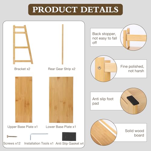 50% Off 2-Tier Desktop Bookshelf - Bamboo Desk Organizer - Image 7