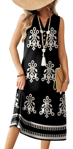 Save 34% on OFEEFAN Women's Summer Midi Dress with Pockets - Image 2