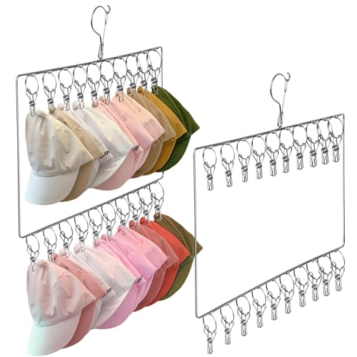 50% Off 2-Pack Stainless Steel Hat & Sock Organizer Rack