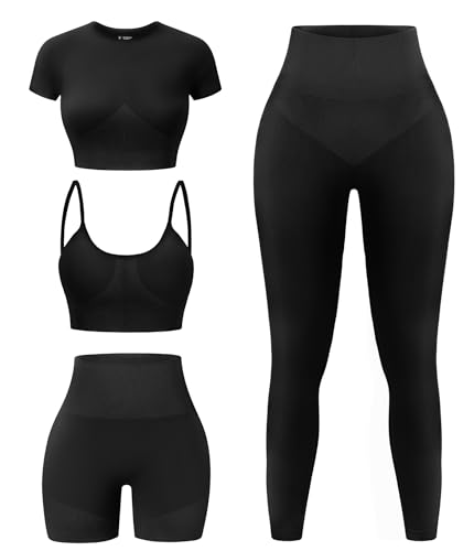 YOAKUKA Women's 4-Piece Workout Set with Code RZONVO2V