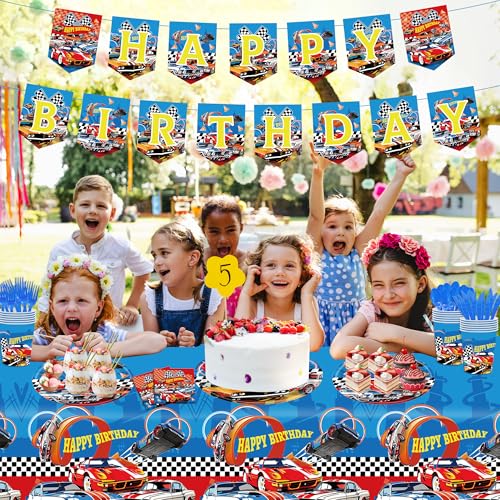 50% Off 170-Piece Race Car Birthday Party Supplies Set - Image 3