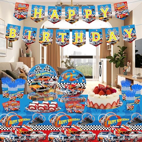 50% Off 170-Piece Race Car Birthday Party Supplies Set - Image 4