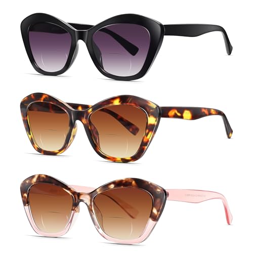 Save 15% on LADEESSE 3-Pack Bifocal Reading Sunglasses