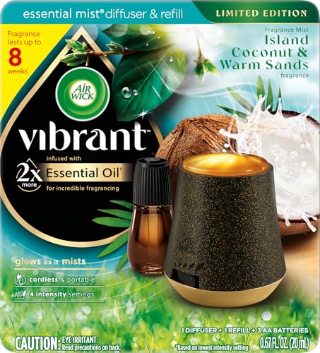 Save on Air Wick Essential Mist Kit with Island Coconut & Warm Sands