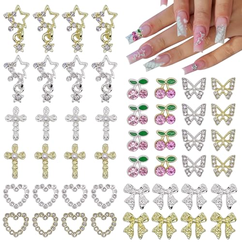 48pcs Nail Art Charms Set with Code LD55P87P - $5.98