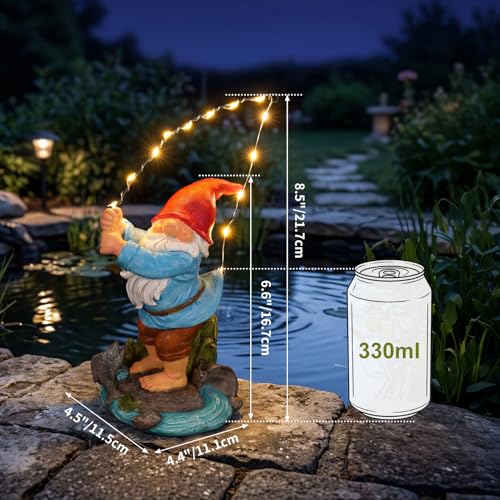 50% Off EXYGLO Solar Fishing Gnome Statue - Image 2
