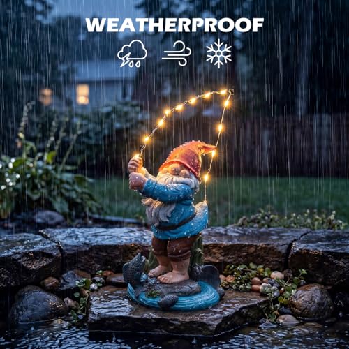 50% Off EXYGLO Solar Fishing Gnome Statue - Image 4