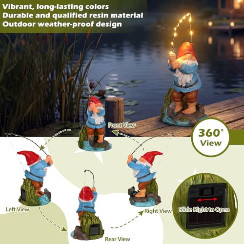50% Off EXYGLO Solar Fishing Gnome Statue - Image 5