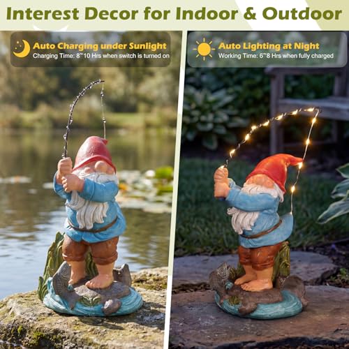 50% Off EXYGLO Solar Fishing Gnome Statue - Image 6