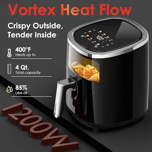 86% Off Whuto Compact Air Fryer with Smart Touchscreen - Image 4