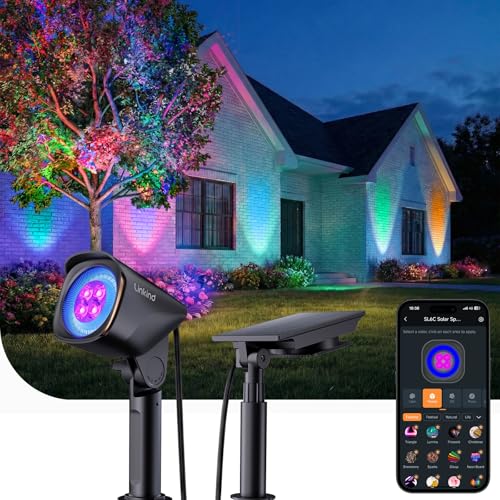 58% Off Linkind Smart Solar Spotlights with Code QVMRWDT2