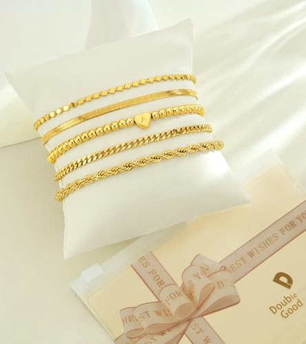 Save 62% on doubgood Gold Heart Initial Charm Bracelets - Image 6