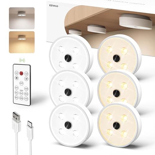 50% Off EZVALO Rechargeable Puck Lights with Remote