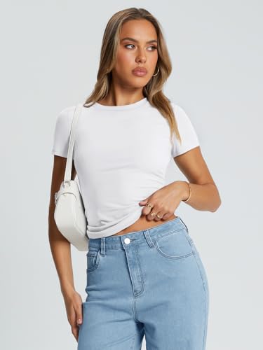 50% Off Trendy Queen Women's Stretchy Crop T-Shirts - Image 5