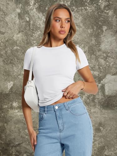 50% Off Trendy Queen Women's Stretchy Crop T-Shirts - Image 6