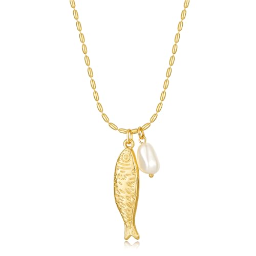 50% Off Bohemian Pearl Fish Charm Necklace for Women