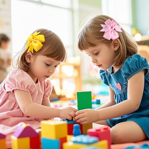 22% Off 40-Piece Colorful Pinwheel Hair Bows for Girls - Image 5