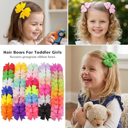 22% Off 40-Piece Colorful Pinwheel Hair Bows for Girls - Image 7