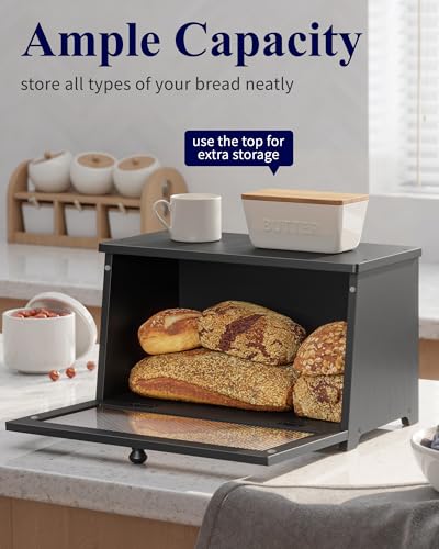 34% Off Kitsure Wooden Bread Box for Kitchen Countertop - Image 3