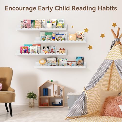 Save 48%: 4-Pack Metal Floating Shelves for Kids Room - Image 7