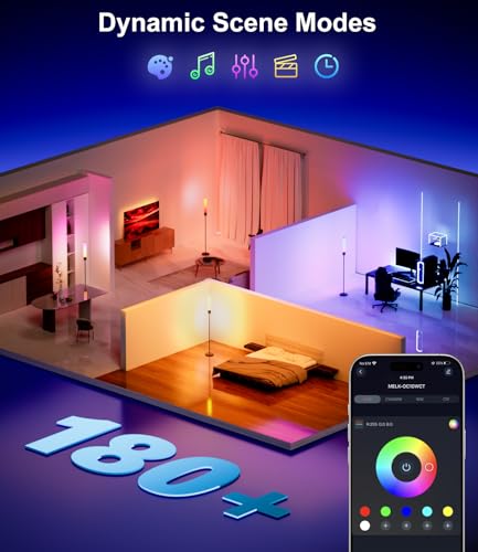 50% Off luckystyle Smart RGBICW Floor Lamp with Music Sync - Image 4